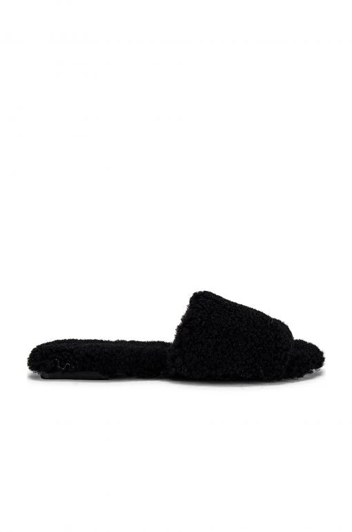 RAYE Shearling Sandal In Black -RAYE Sales Shop RAYE WZ1758 V1