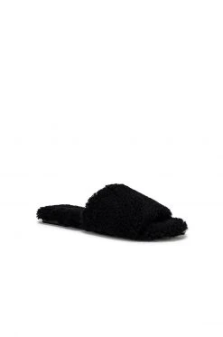 RAYE Shearling Sandal In Black -RAYE Sales Shop RAYE WZ1758 V2