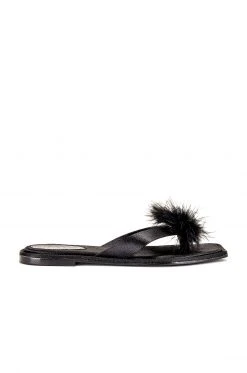 RAYE Pom Sandal In Black